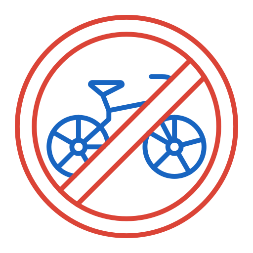 niente bici Generic color outline icona