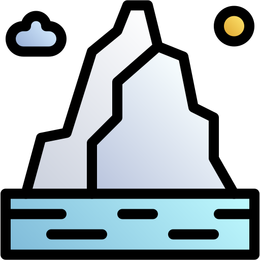 iceberg Generic gradient lineal-color icona
