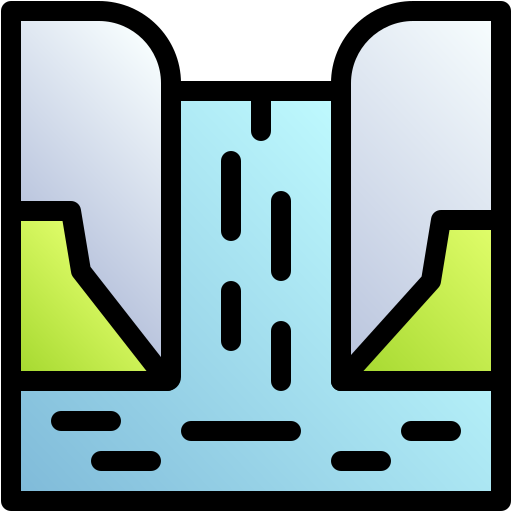 wodospad Generic gradient lineal-color ikona