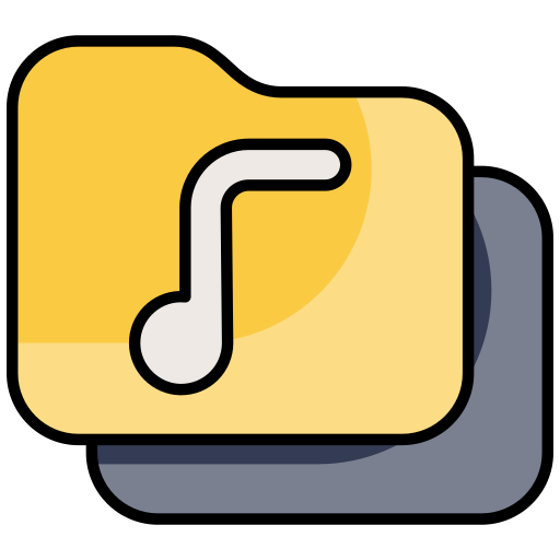 folder muzyczny Generic color lineal-color ikona