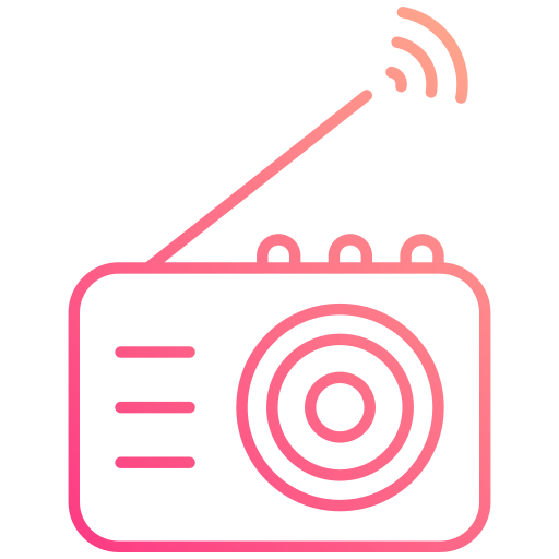 radio Generic gradient outline icon