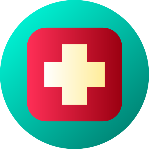 hospital Flat Circular Gradient icono