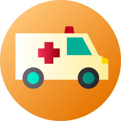 ambulance Flat Circular Gradient Icône