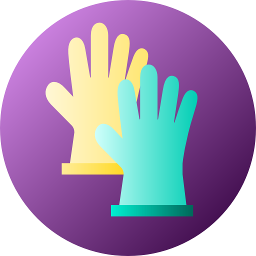 rękawice Flat Circular Gradient ikona