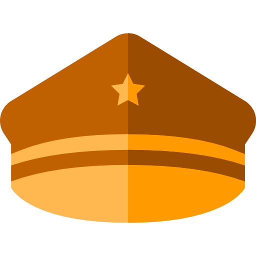 Шляпа полиции Basic Straight Flat иконка