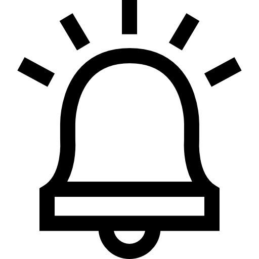 alarme Basic Straight Lineal Ícone