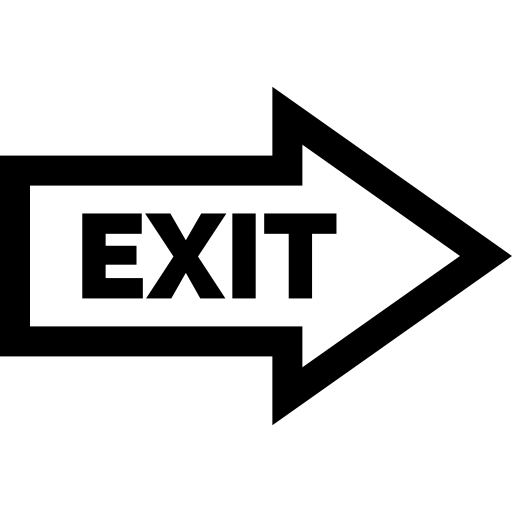 uitgang Basic Straight Lineal icoon