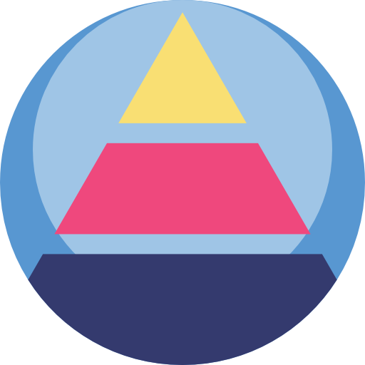 Pyramid chart Detailed Flat Circular Flat icon