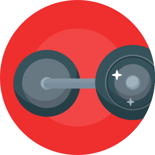 Barbell Detailed Flat Circular Flat icon