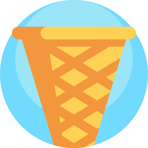 Waffle cup Detailed Flat Circular Flat icon