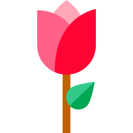 Rose Basic Straight Flat icon