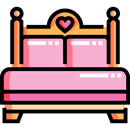 łóżko Detailed Straight Lineal color ikona