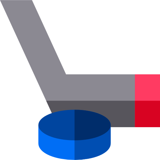 hockey Basic Straight Flat icoon
