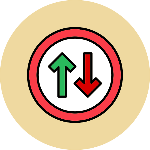 Two way Generic color lineal-color icon