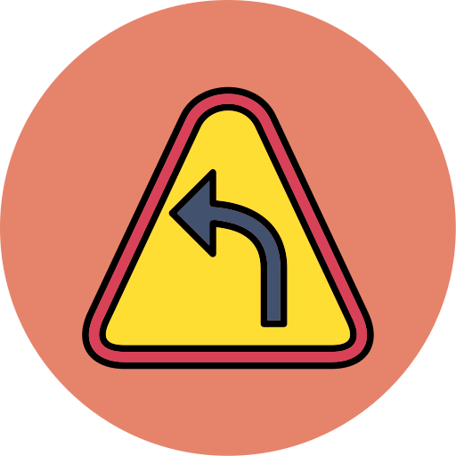 Turn left Generic color lineal-color icon