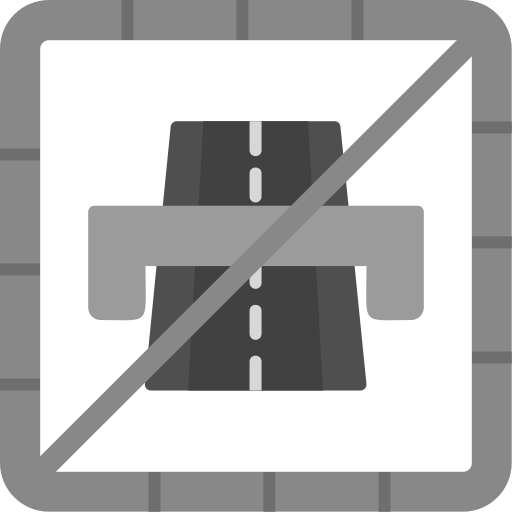 End motorway Generic color fill icon