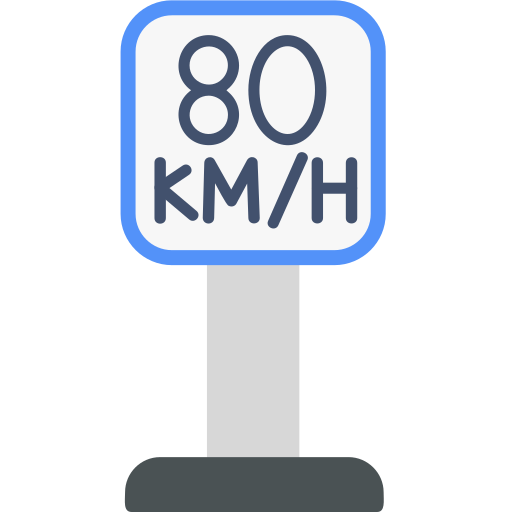 límite de velocidad Generic color fill icono