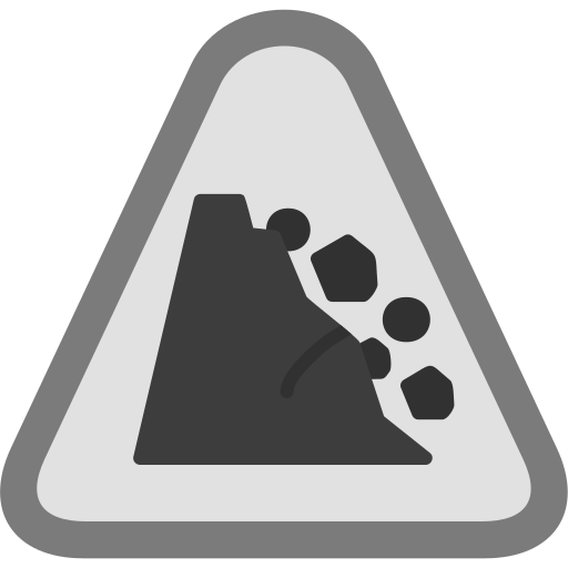 Falling rocks Generic color fill icon