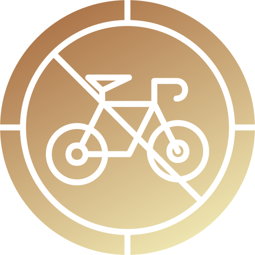 geen fiets Generic gradient fill icoon