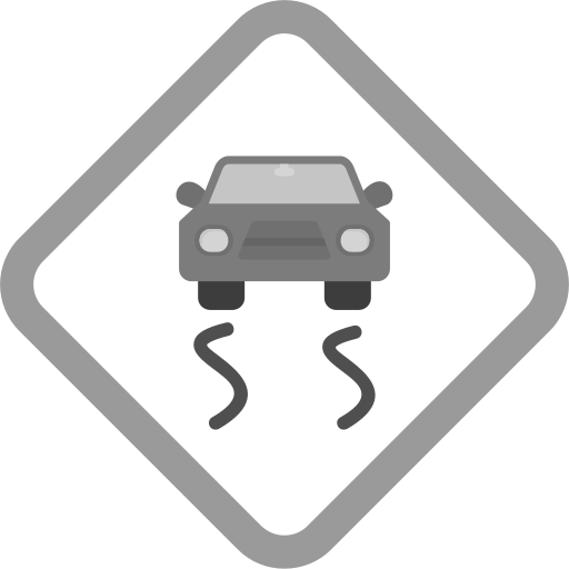 Slippery road Generic color fill icon