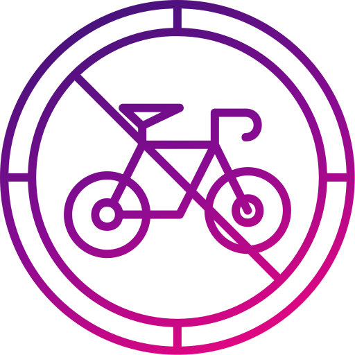 No bicycle Generic gradient outline icon