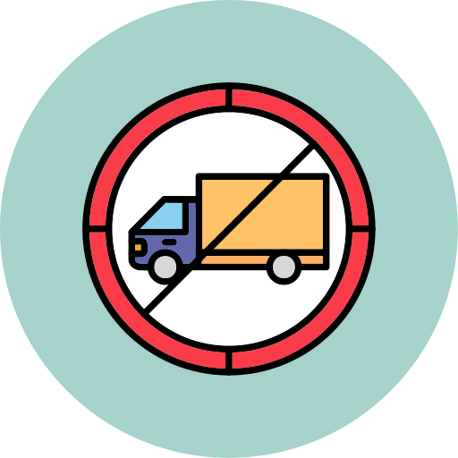 Żadnych ciężarówek Generic color lineal-color ikona