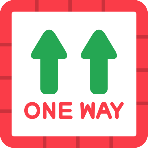 One way Generic color fill icon