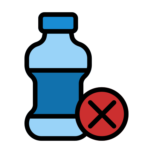 geen plastic flessen Generic color lineal-color icoon