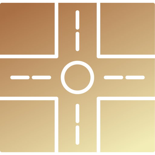 cruce de caminos Generic gradient fill icono