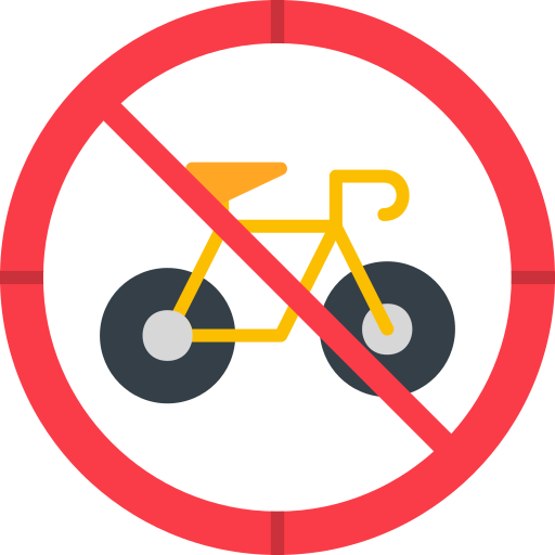 No bicycle Generic color fill icon