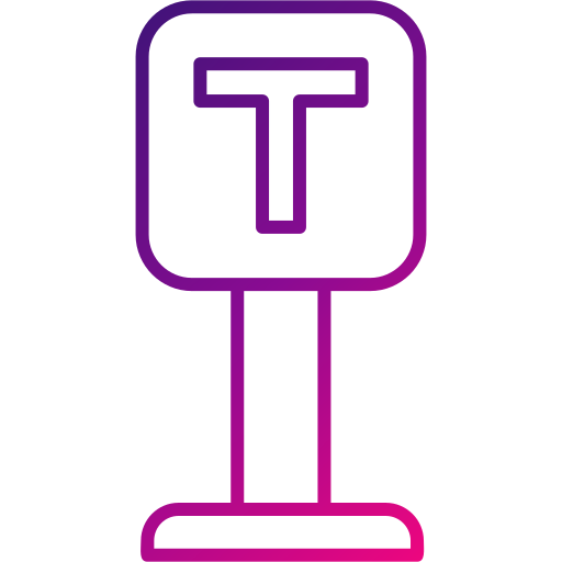 T junction Generic gradient outline icon