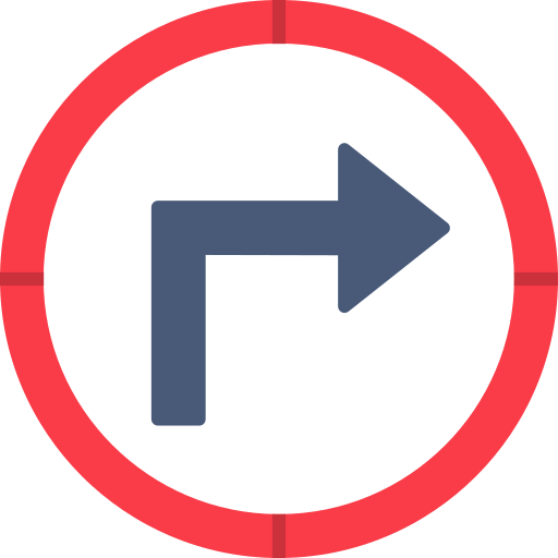 Turn right Generic color fill icon