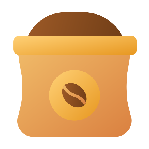 borsa da caffè Generic gradient fill icona