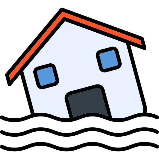 casa inundada Generic color lineal-color icono