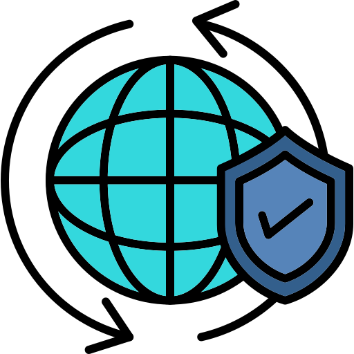 Worldwide security Generic color lineal-color icon
