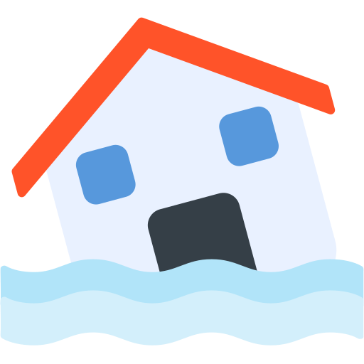 Затопленный дом Generic color fill иконка