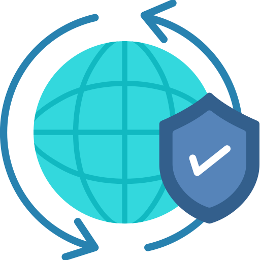Worldwide security Generic color fill icon