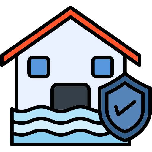 Flooded house Generic color lineal-color icon