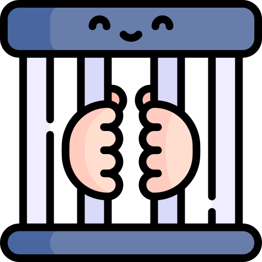 więzienie Kawaii Lineal color ikona