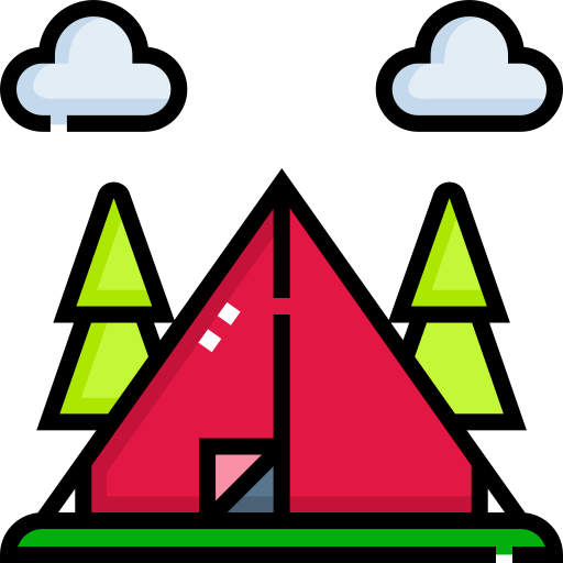 텐트 Detailed Straight Lineal color icon