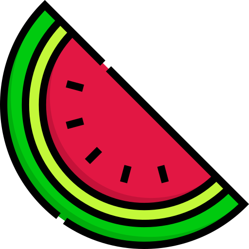wassermelone Detailed Straight Lineal color icon