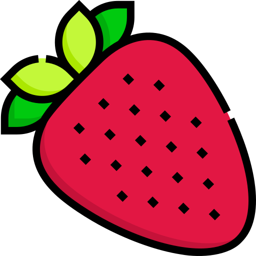 Strawberry Detailed Straight Lineal color icon
