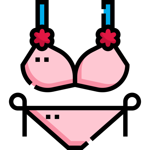 Bikini Detailed Straight Lineal color icon