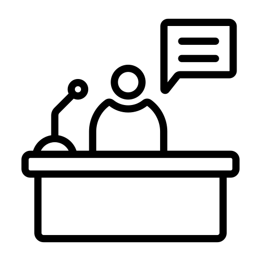 연설 Generic black outline icon