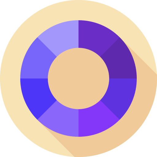 ruota dei colori Flat Circular Flat icona