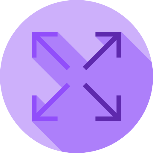 Enlarge Flat Circular Flat icon