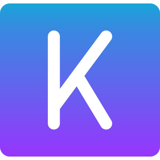 lettre k Generic gradient fill Icône