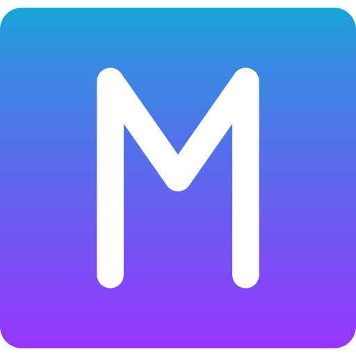 文字m Generic gradient fill icon