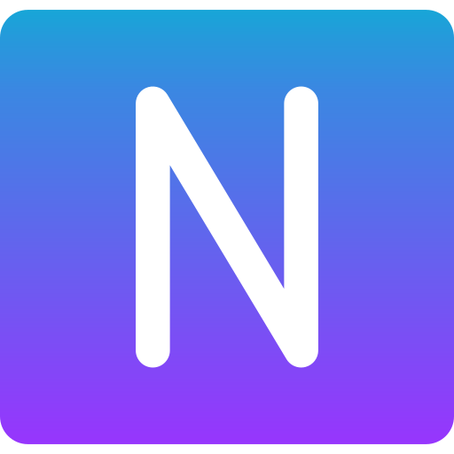 lettera n Generic gradient fill icona