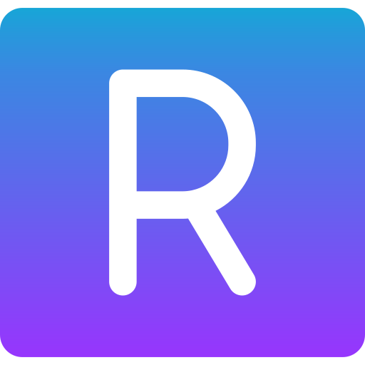 文字r Generic gradient fill icon